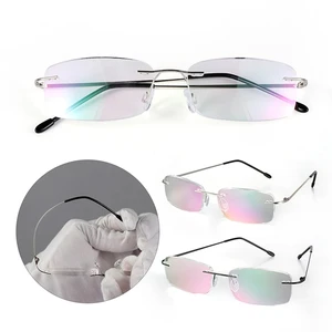 Mayıs çiçeği, Erkekler ve kadınlar için titanyum çerçevesiz okuma gözlüğü ve mavi ışık engelleyici, Hafızada ultra hafif, Presbiyopik gözlük, + 1.0, + 1.5, + 2.0 Bacağı olmayan en iyi 10 gözlük satışı no. 5