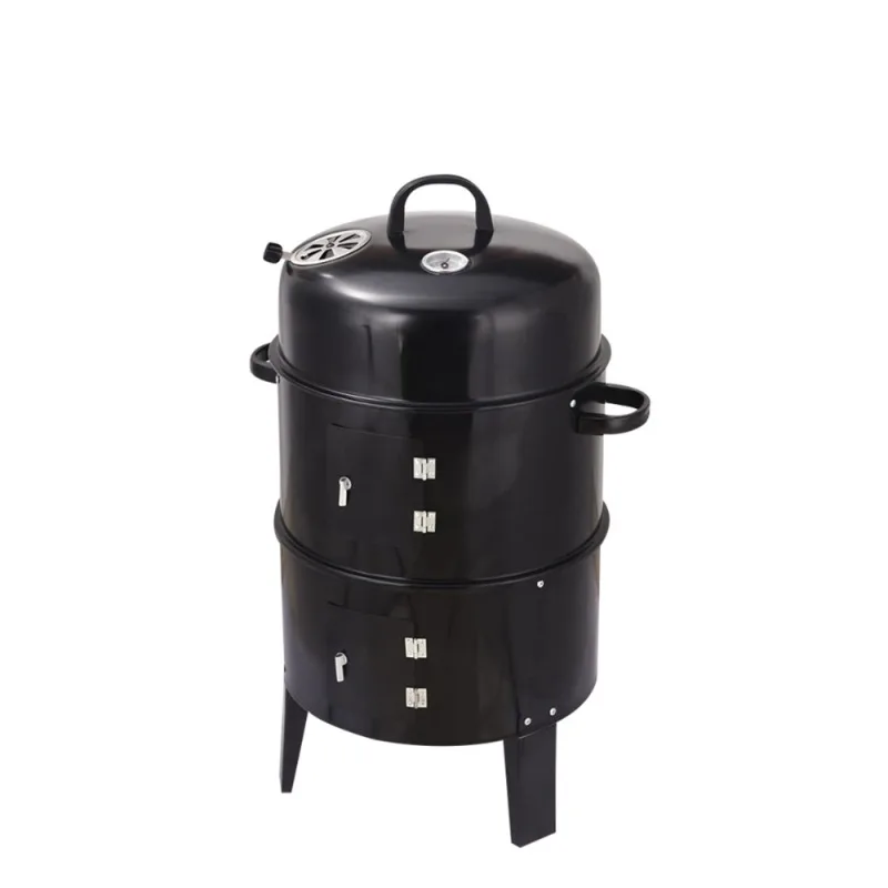 

Charcoal Wood Fired Braising Smoking Stove Outdoor Double Layer Grill For Versatile Outdoor Cooking