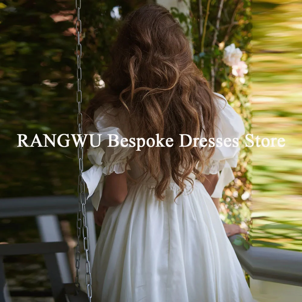 فساتين زفاف بيضاء فيكتورية منفوشة حالمة الأزهار ألف خط فساتين الزفاف سستة حفلة موسيقية مخصصة الجلباب دي سواريه