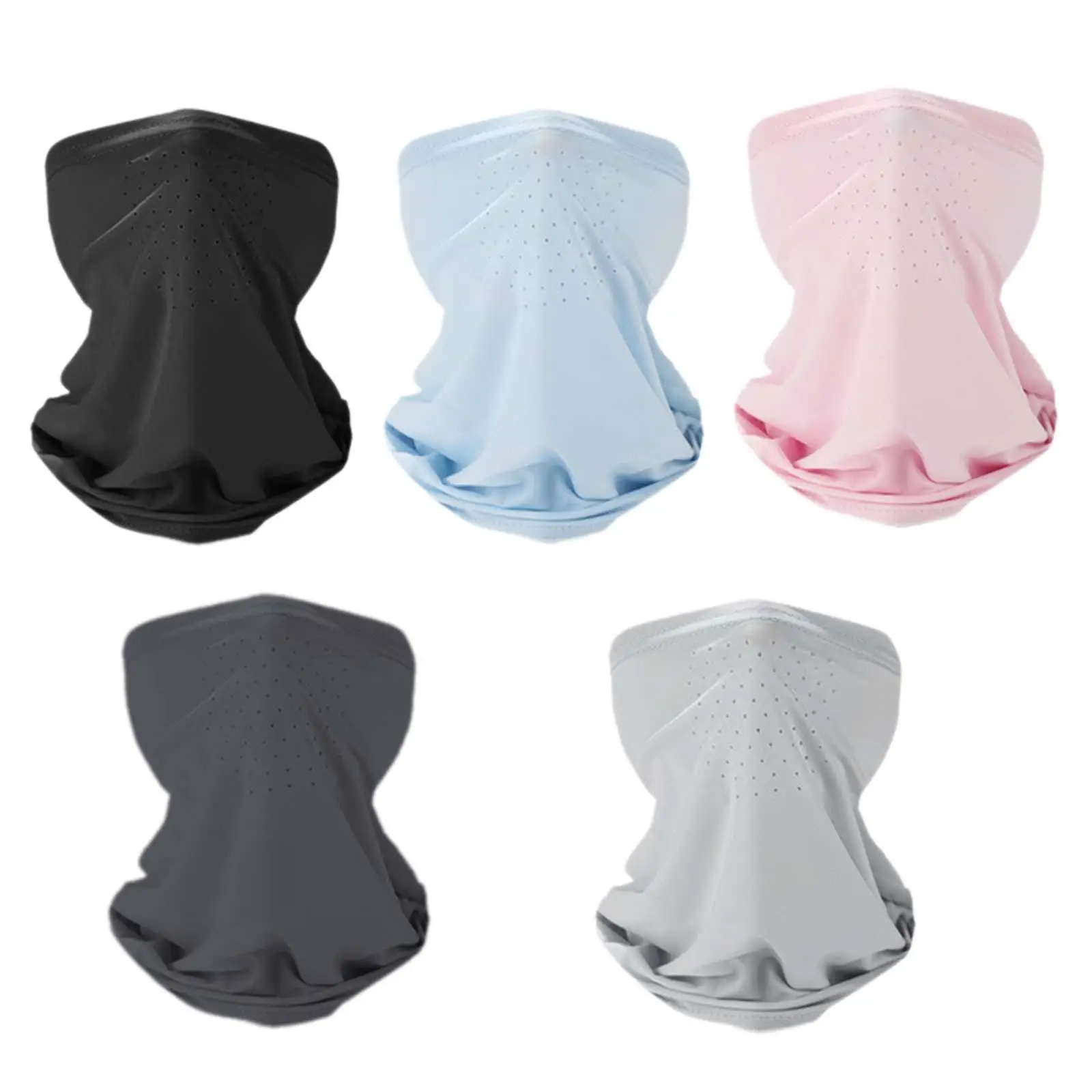 Maschera per il viso protezione solare riutilizzabile leggero Earloop Neck ghetta Neck Wrap Cover per ciclismo uomo e donna Sport all'aria aperta estate