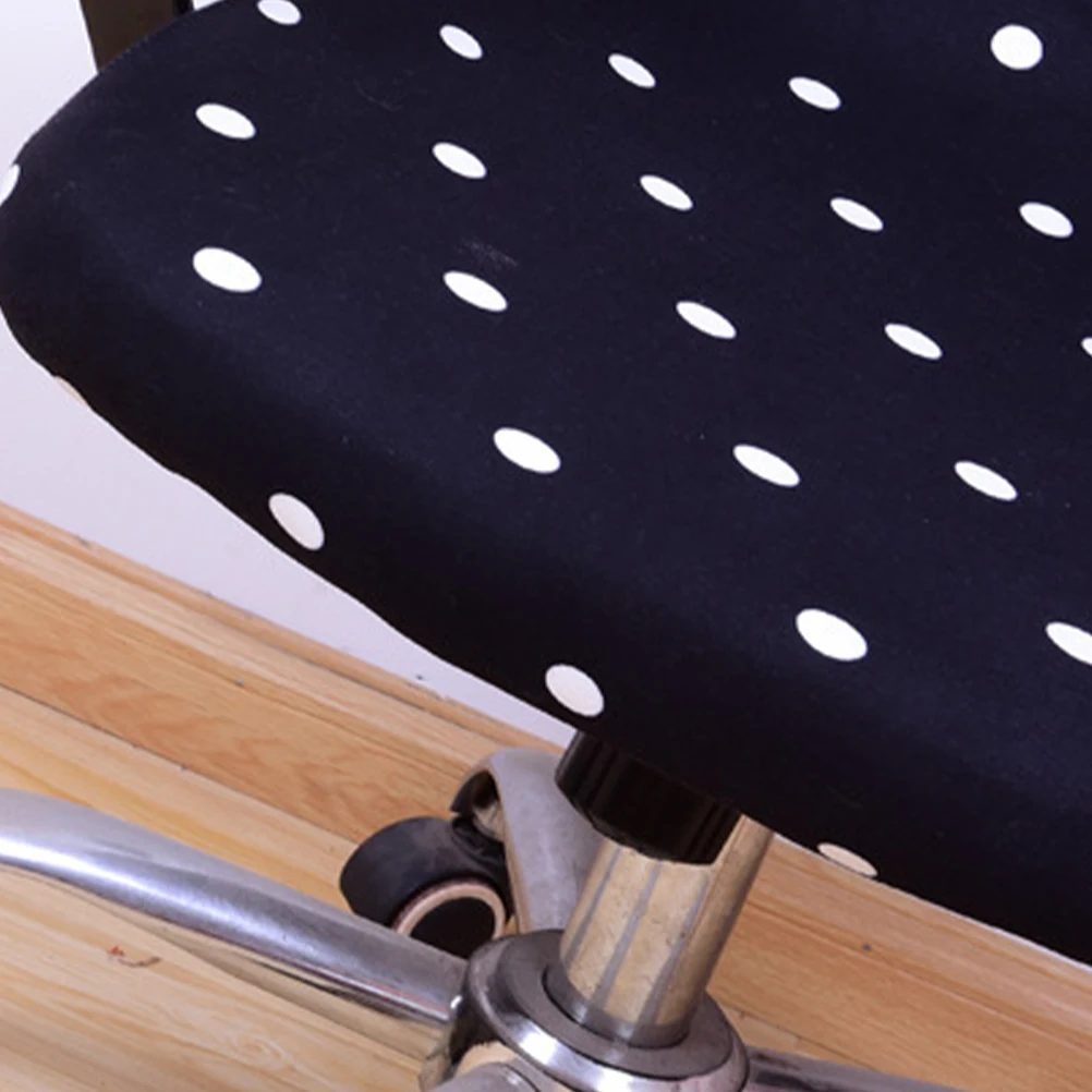 

Armchair Slipcover Dot Pattern Stretch Removable Size L Black Elastic Fabric Office Chair Cover Protector for Rotating Computer
