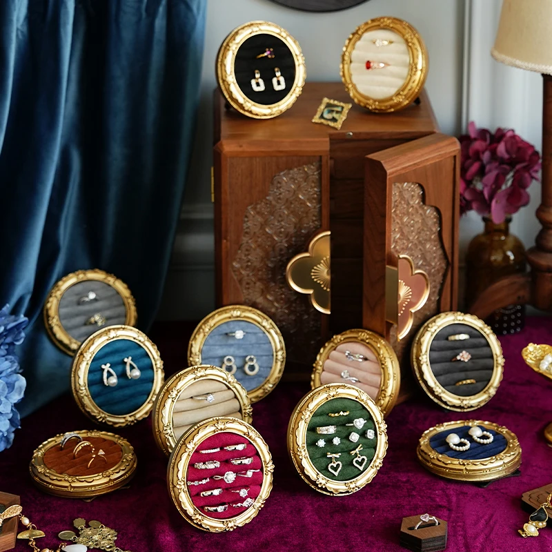 

Decorative Ring Tray for Photography Gift Box Organizer Vintage Home Decor Accessories Wedding Ring Showcase