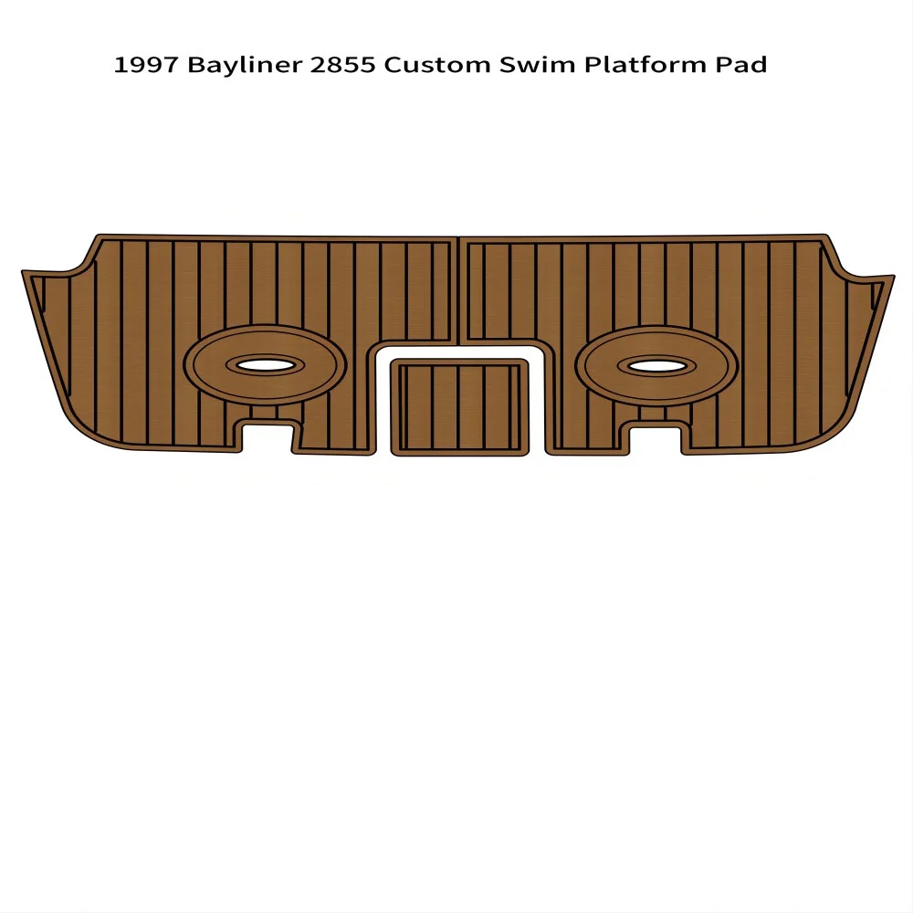 

1997 Bayliner 2855 Custom Swim Platform Boat EVA Foam Teak Deck Floor Pad Mat Backing Self Adhesive SeaDek Gatorstep Style