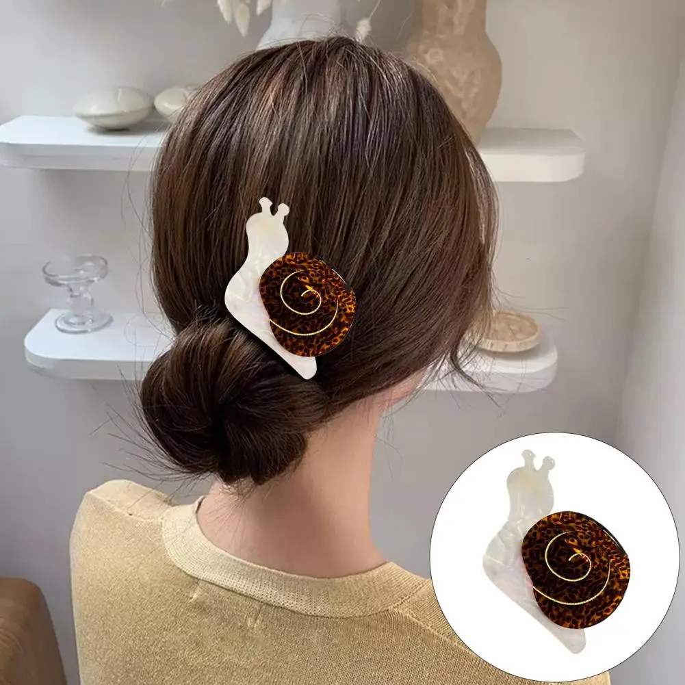 Acetate Hair Clip Acetate Snail Hair Claw Clip for Women Non-slip Metal Spring Hair Accessory Shape Clip for Back Head