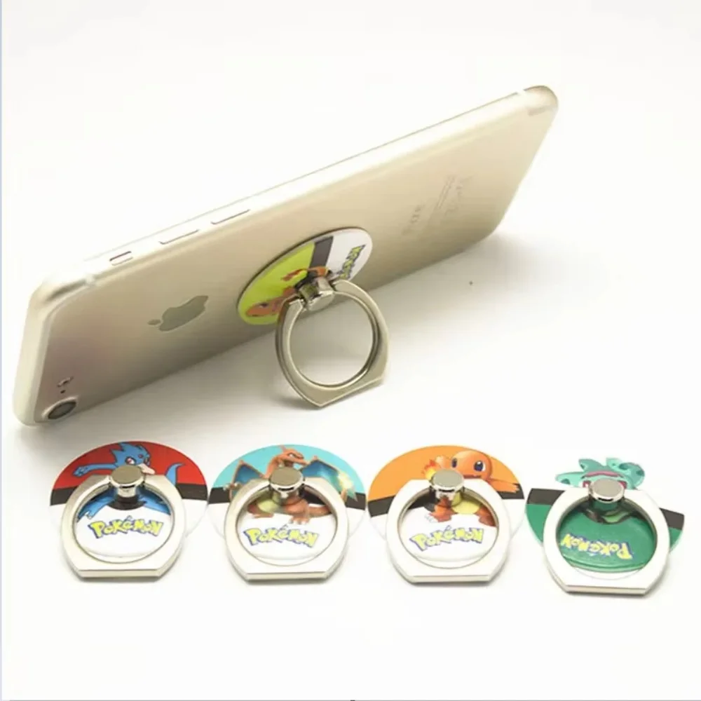 애니메이션 포켓몬 핑거 링 폰 스탠드 폰 케이스용 유니버설 아크릴 스마트폰 홀더 소켓 브래킷 선물