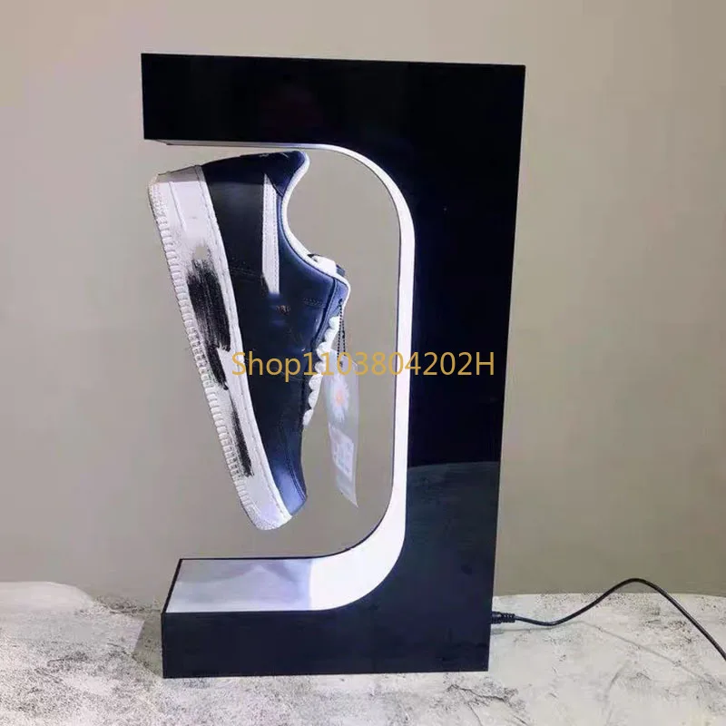 220 Magnetic 360 Rotation Display Stand Levitation LED Floating Shoes Sneaker Stand Home Decor Shoes Sneaker Display Stand NEW