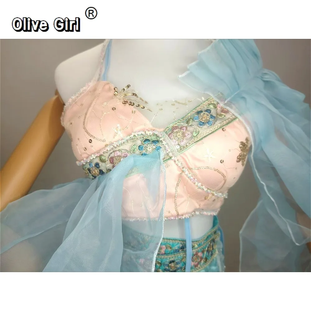 Olivegirl Hanfu Sequin Yarn Dress Party Role Playing Photography Performance Dress Set Cosplay Mythical Exotic Mermaid Princess