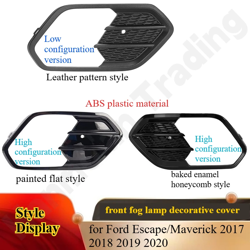for Ford Escape/Maverick 2017 2018 2019 2020 Fog lampshade/fog lamp decorative cover/left and right fog lamp frames