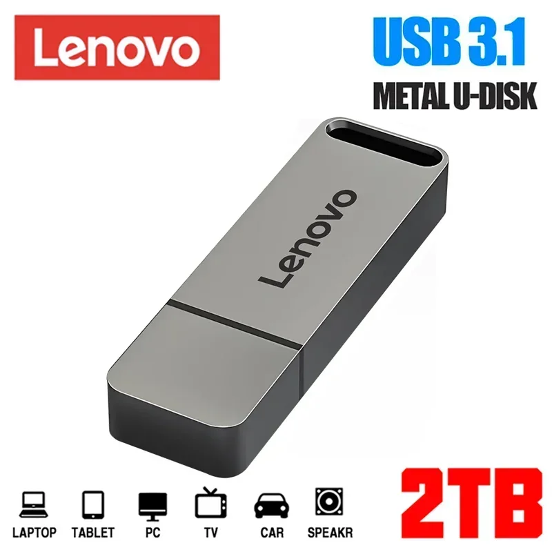 Lenovo Original 2TB USB 3.1 Flash Drive High-Speed Pen Drive 1TB Metal Waterproof Type-C USB Memory For Computer Storage Devices