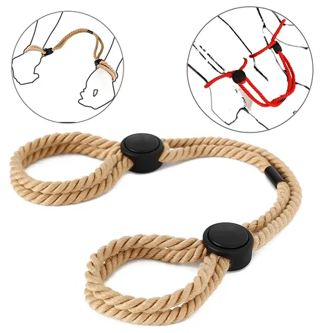 Menottes de Bondage en Corde de Coton pour Adulte, Jouets Sexuels, BDSM, Reliure, Poignet, Menottes de Rinçage, Jeu, Sexy, Sm