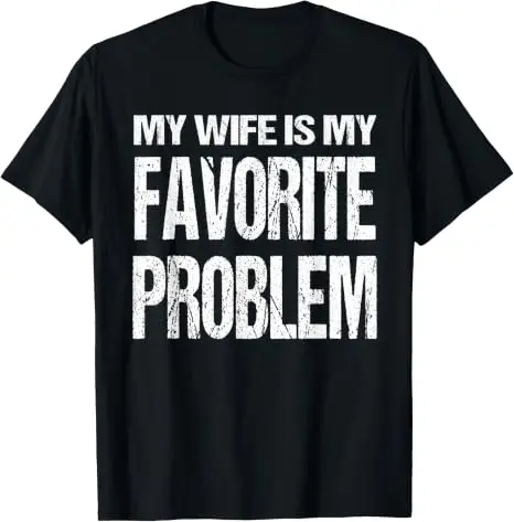 Y2k „Ehefrau“ Sarkastisches Witz-T-Shirt, Humor „Ich liebe meine Frau“ Grafik-T-Shirt, Persönlichkeit „Meine Frau ist mein liebstes Problem“ Lustiges Shirt – Detail 10
