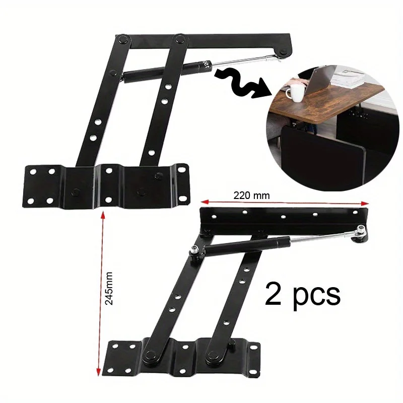 

2pcs 2pair Lift Up Top Table Hinge Folding Hinge Rack Mechanism Bracket Lifting Frame Gas Hydraulic Table Top Hinges Furniture