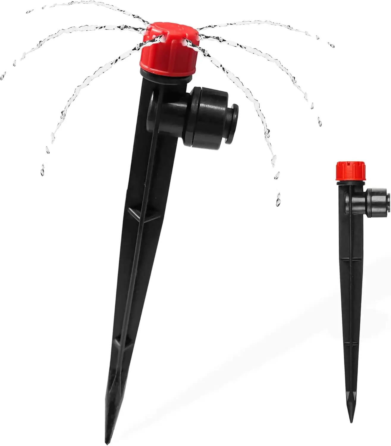 

30-Pack Push-to-Connect Drip Irrigation Emitters, Adjustable 360° Spray for 1/4" Tubing, Leak-Proof Garden Watering Drippers