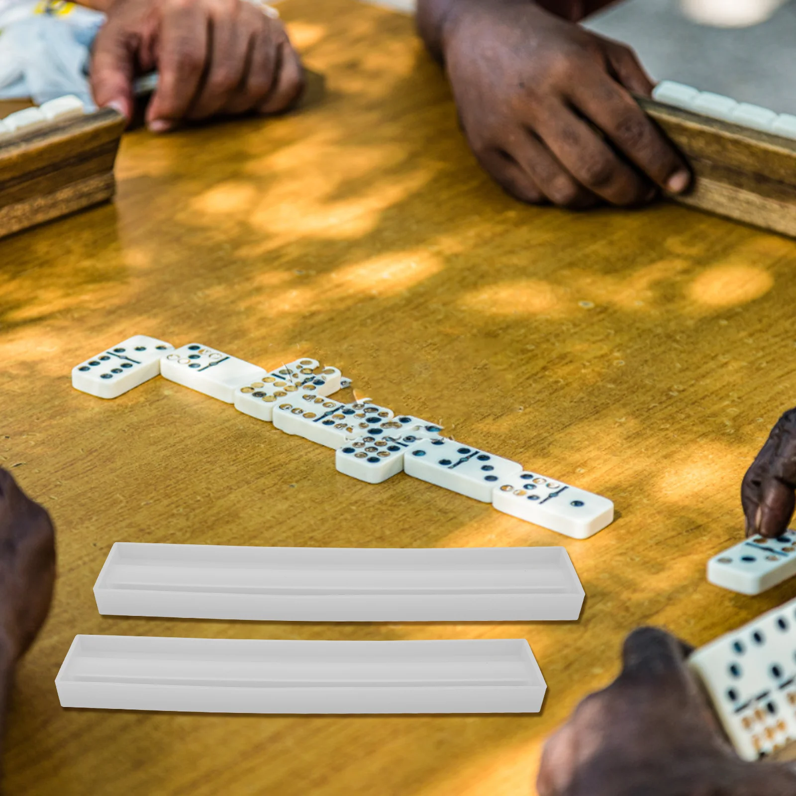 

3Pcs Domino Stand Holder Mold DIY Silicone Epoxy Mold Easy Demold Smooth Surface Multi-Use Craft Stand Molds Epoxy Molds