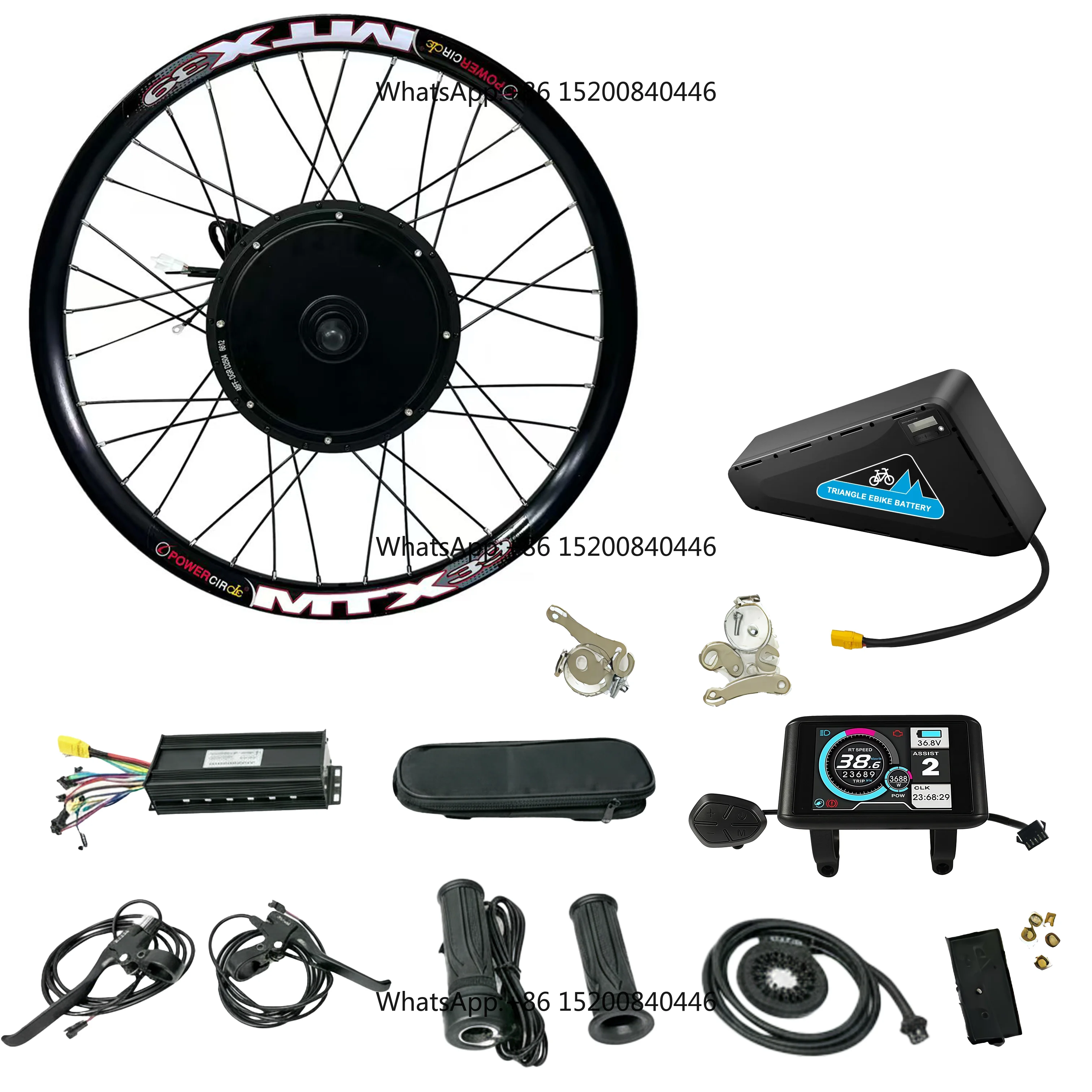 CE 72V 5000W 27.5/29-Inch Rear Wheel Twist Aluminum Conversion Kit with Hub Motor Lithium Battery LCD Display