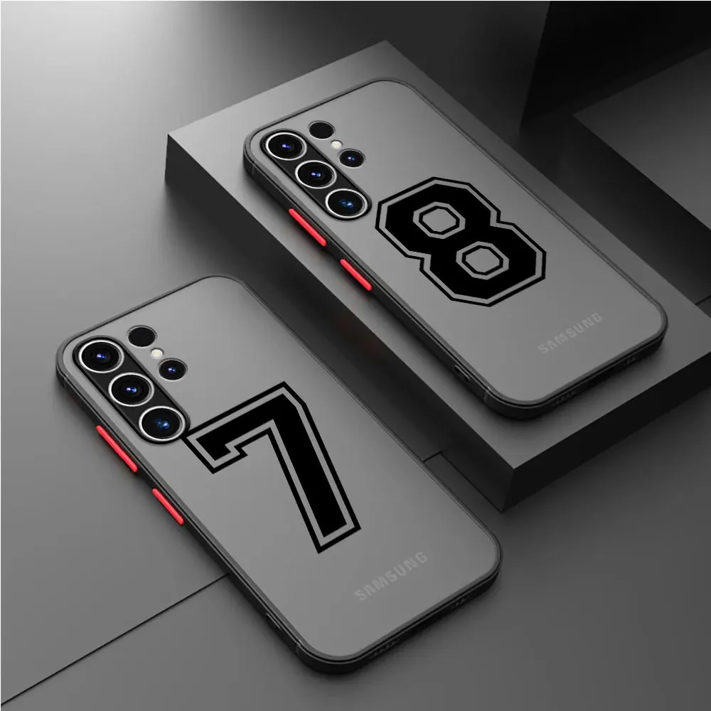 

Cover Soft Funda Football Star Numbers Line Phone Case for Samsung Galaxy S21 S20 FE S23 Ultra S24 Ultra S9 S10 Lite S22 Plus