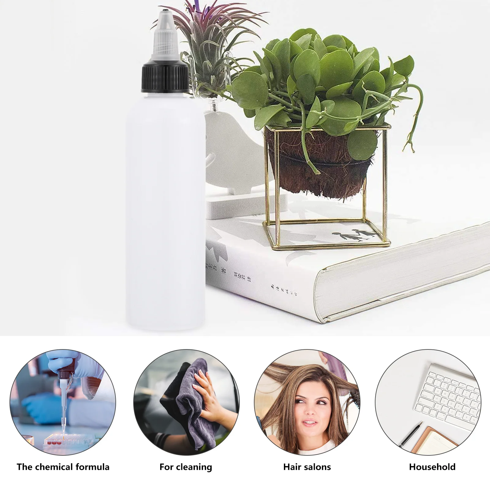 20 stücke 120Ml Nachfüllbare Runde Squeeze Flasche Kunststoff Haar Farbstoff Applikator Für Diy Haar Färbung Auslaufsicher Tinte Öl pigment Sub