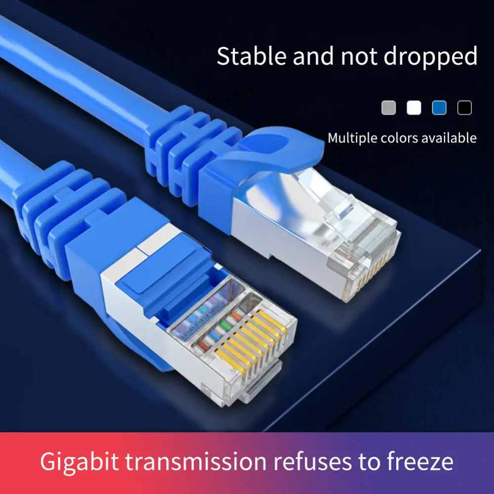 Rj-45 Cat6 kabel jaringan Lan Ethernet kabel Patch jalinan hingga 1000mbps/gigabit Ethernet kecepatan 100m/1000mbps kualitas tinggi baru