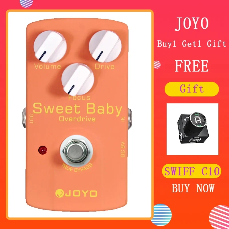 

JOYO Guitar Effect Pedal JF-36 SWEET BABY Overdrive Pedal Low-Gain Adapt to Various OD Styles True Bypass Electric Guitar Pedal