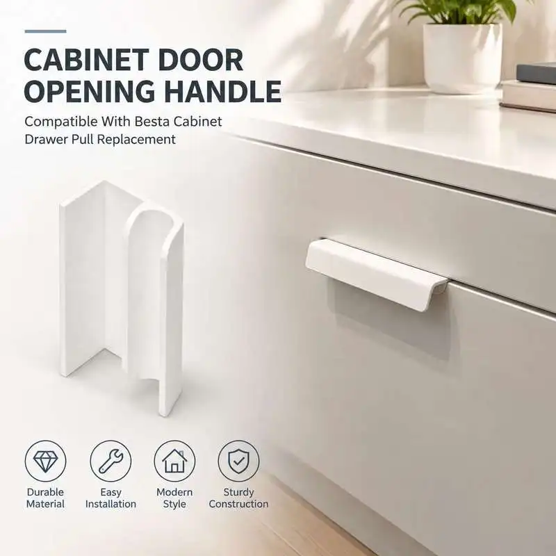 Cabinet Door Opening Handle Compatible With Besta Cabinet Drawer Pull Replacement Household Furniture Hardware Part