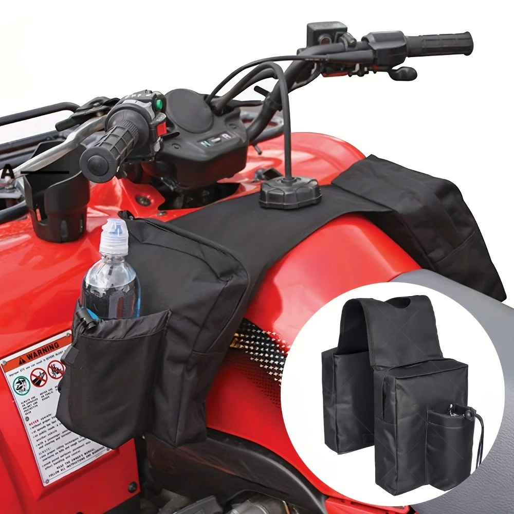 1pc Durable ATV Saddle Bag, 600D Oxford Fabric, Universal Fit, Machine Washable, for UTV, Motorcycle, Snowmobile