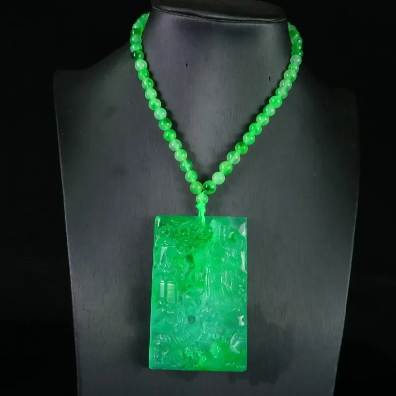 

High Ice Exquisite Pendant, Natural Quartzite Jade Guanyin Pendant