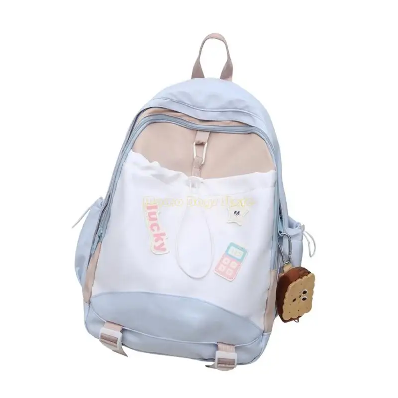 X90D Korean Styles Rucksack Casual Daypacks School Bag Contrast Color Rucksack Travel -Rucksack für Teenager