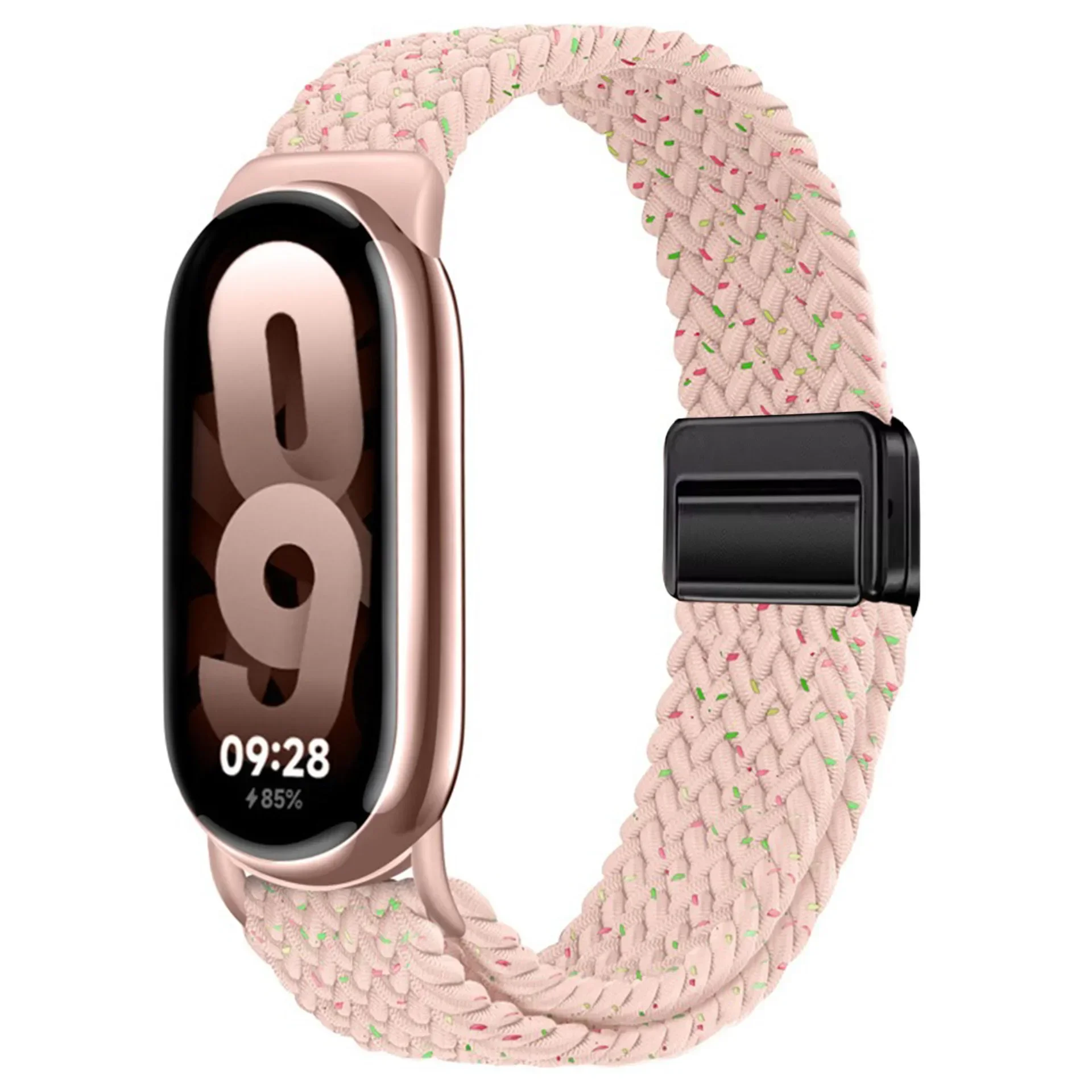 Nylon-Geflochtenes Schlaufenarmband für Xiaomi Band 11 10 9 8 Magnetisches Verstellbares Armband Mi Band 11 10 Correa Gürtel Zubehör – Detail 17
