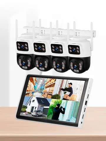 KERUI 6MP HD H.265 PTZ WIFI IP 카메라 8CH 무선 10.1 인치 LCD 모니터 NVR 키트 홈 보안 카메라 시스템 비디오 감시