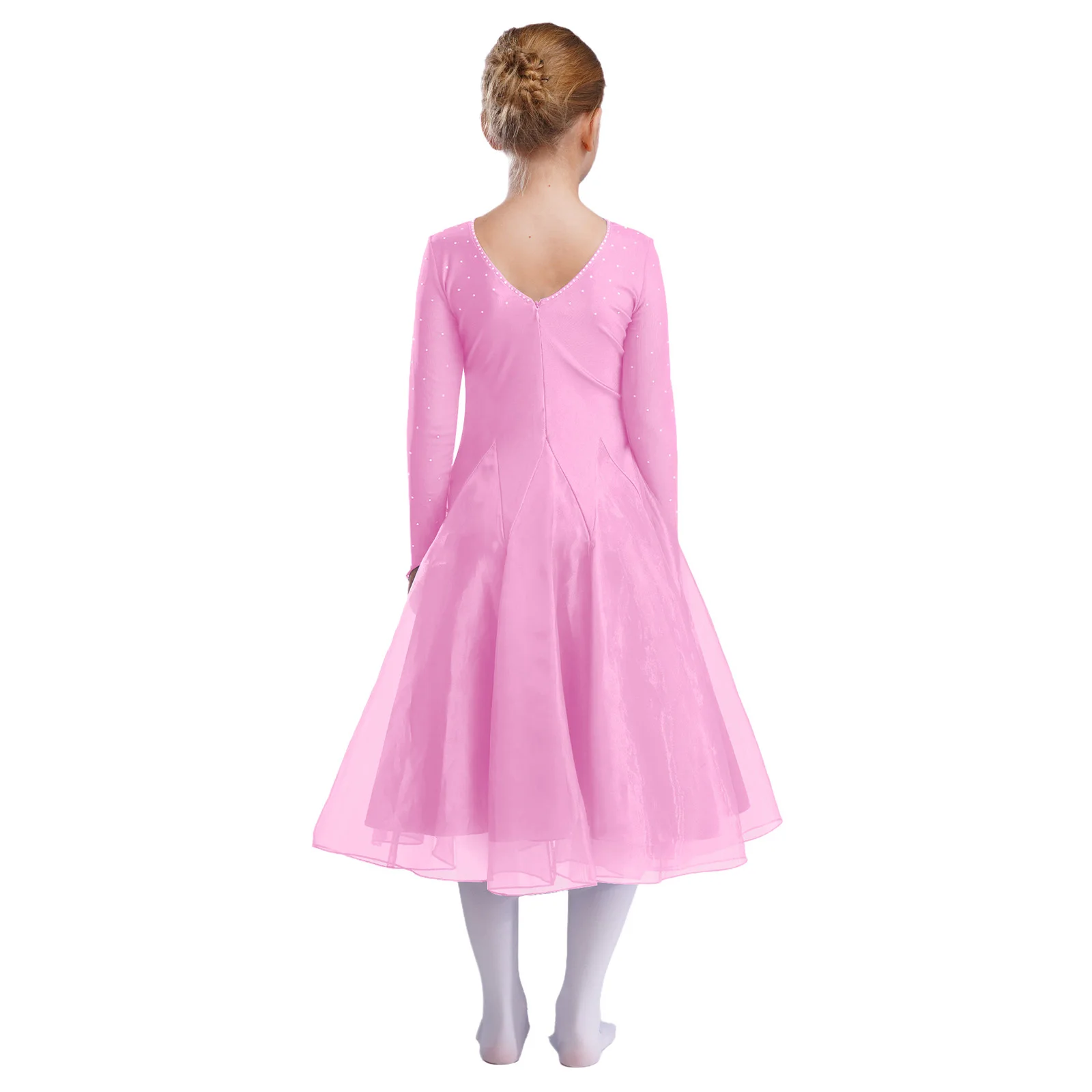 Robe de ballet moderne avec biscuits pour filles, costume de salle de Rh, robe de performance professionnelle, valse et tango, compétition de pratique