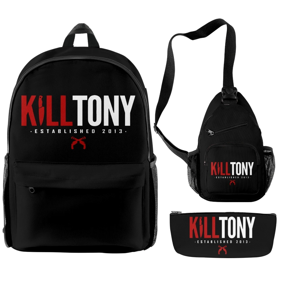 Kill Tony Backpack Three Piece Set Women Men Shoulders Bag Fashion Streetwear Travel Bags