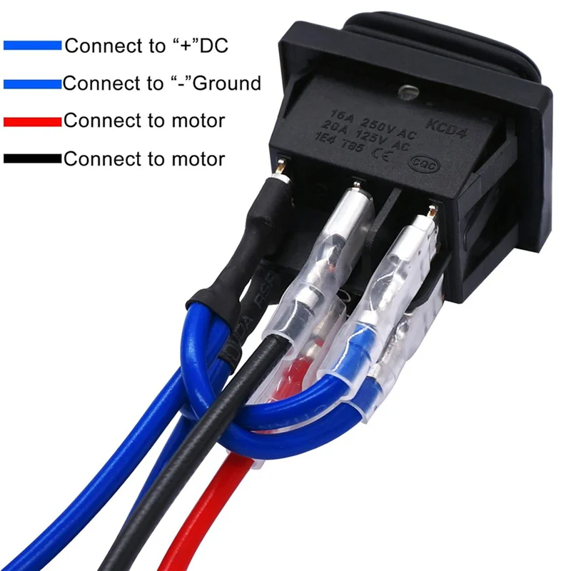 A68Z 3X Momentary Polarity Reverse Switch Waterproof Control Motor Actuator 6 Pin 3 Position Rocker Toggle Switch