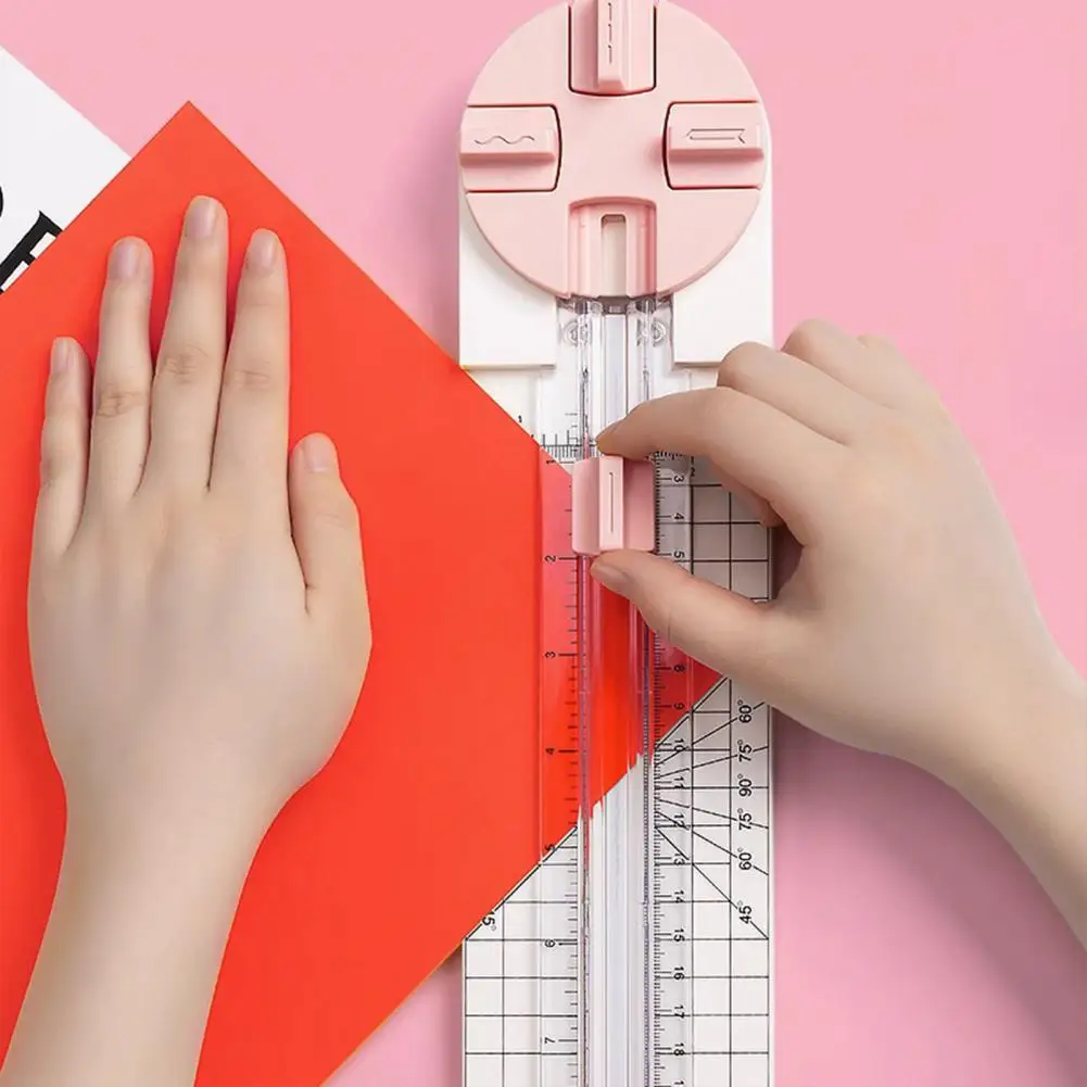 Paper Trimmer with Scale Multi-functional Craft with 4 Rotating Blades for Precision Cutting for Cardstock