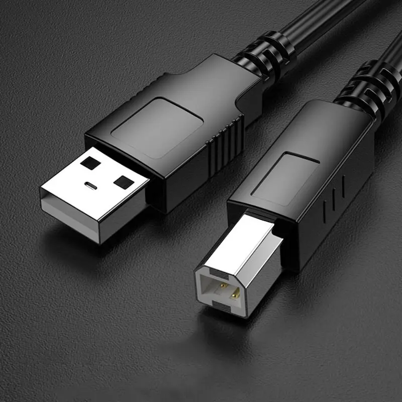 Kabel połączeniowy drukarki USB typu A do B Przedłużacz transmisji danych USB Miedziany rdzeń Kwadratowy komputer Rozszerzony