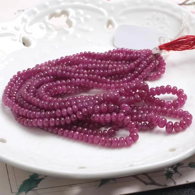 loose beads AAA RUBY red color roundelle 2.5-5.5mm nature  for DIY making jewelry necklace 32cm FPPJ wholesale