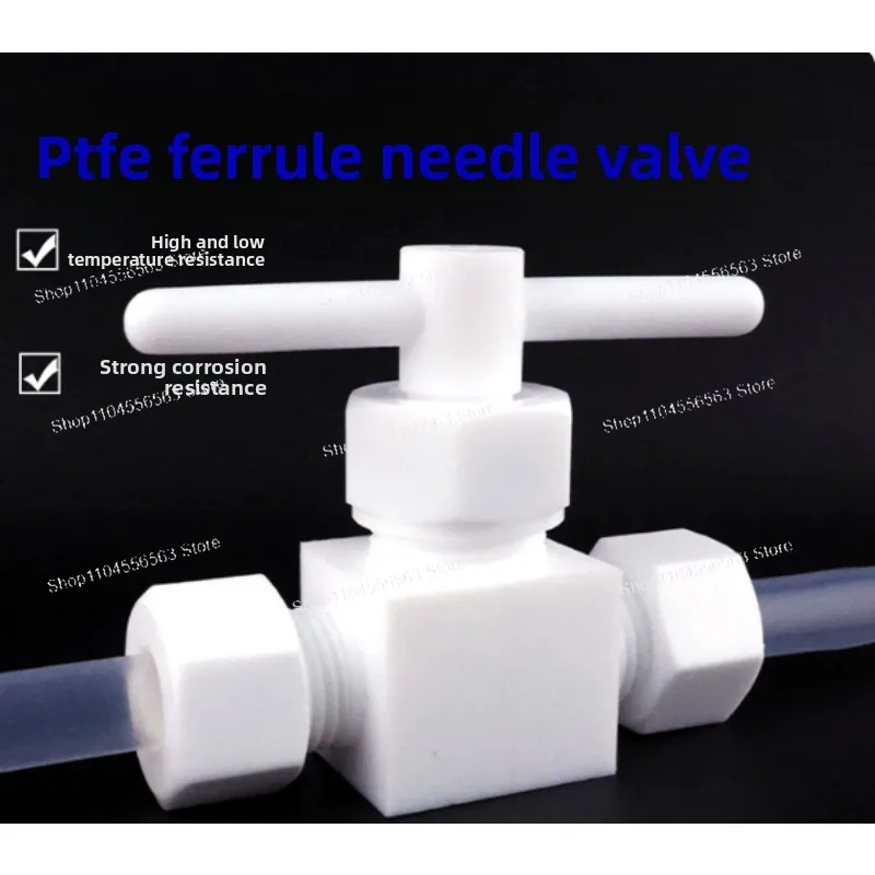Polytetrafluoroethylene (PTFE) - acid-resistant stop-off threadless ball valve