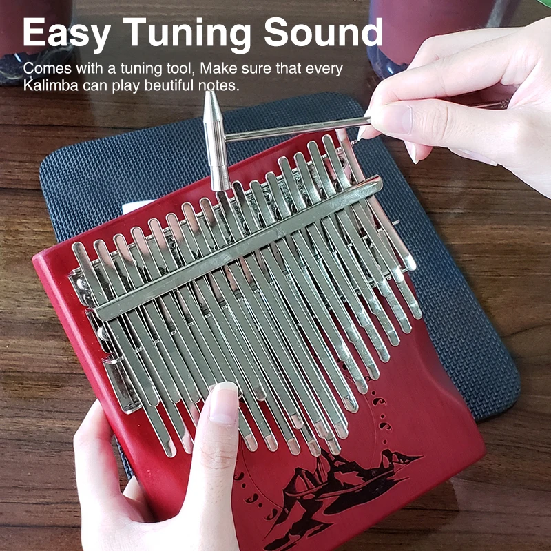 Professional 34 Keys Kalimba Gauntlets Thumb Piano Solid Wood Veneer Musical Keyboard Instruments Finger Piano Christams Gifts