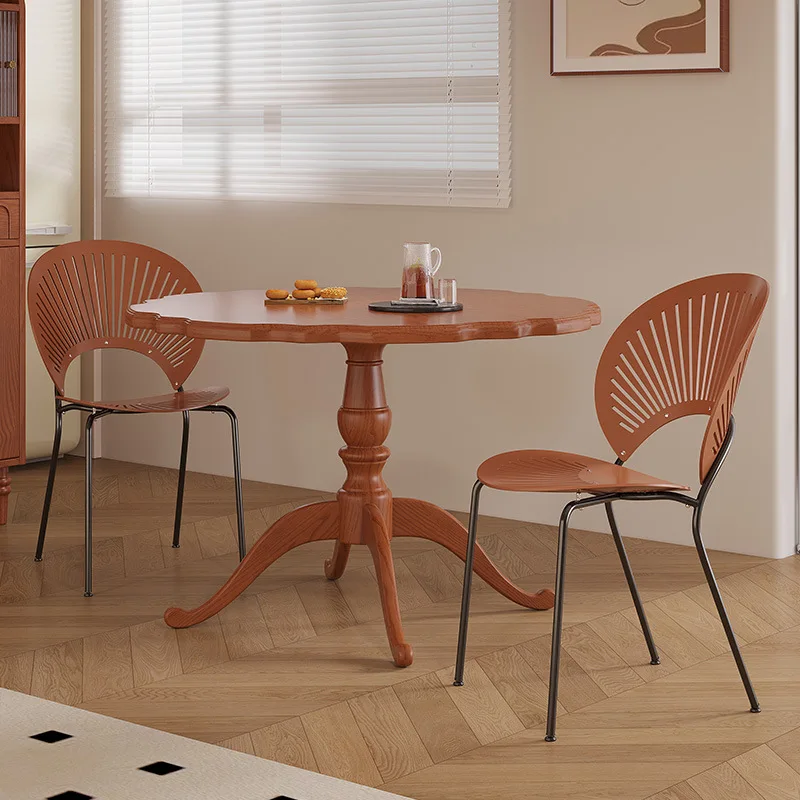 

# Solid Wood Dining Table Mesas Living Room Household Round Ash Wood Dining Table