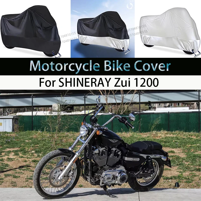 

For SHINERAY Zui 1200 Motorcycle Cover Waterproof All Season Dustproof UV Cover Outdoor Indoor Moto Scooter Motorbike Rain Cover