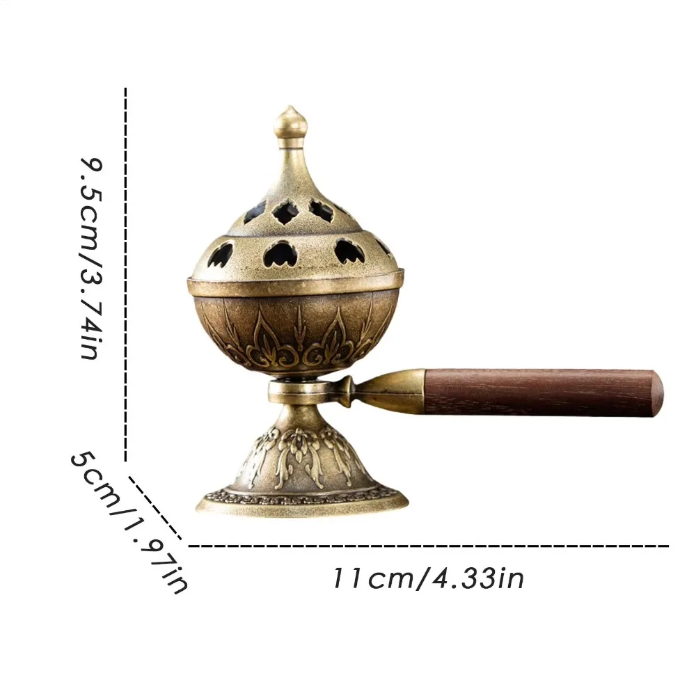 Vintage Alloy Sandalwood Incense Burner Hollow Out Year of the Horse Lotus Incense Censer Mini Elephant Lucky Three Legged Stove