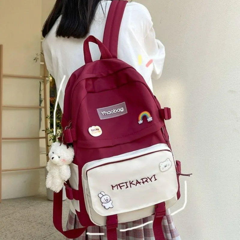 Schoolbag Women All-Match Junior and Middle School Students Large Capacity Backpack Campus Minimalist