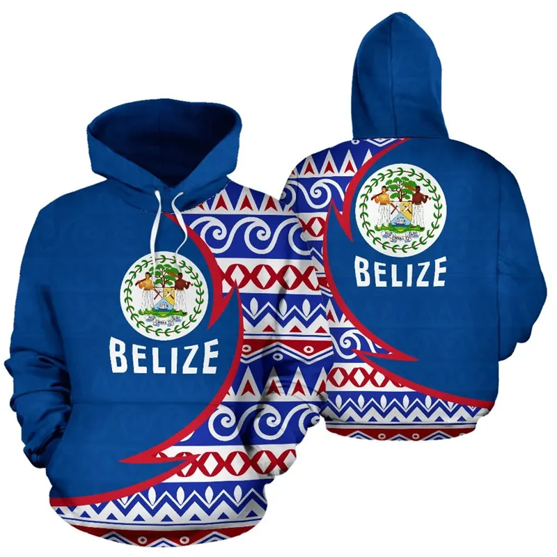 

Belize Graphic Hoodie Men 3D Printed Latin America Pullovers Kids Tops Fashion Outdoor Sports Long Sleeve Hooded Sweatshirts