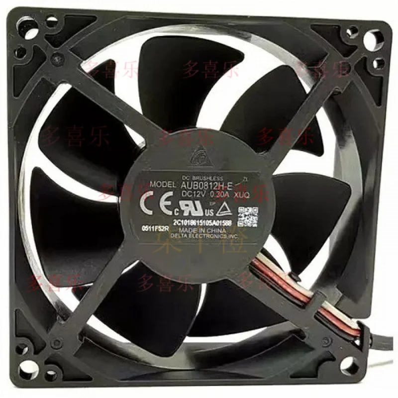 ZMZM     1/piece NEW  AUB0812H-E 3-wire DC12V 0.30A 8025 8CM  for Delta Projector Cooling Fan