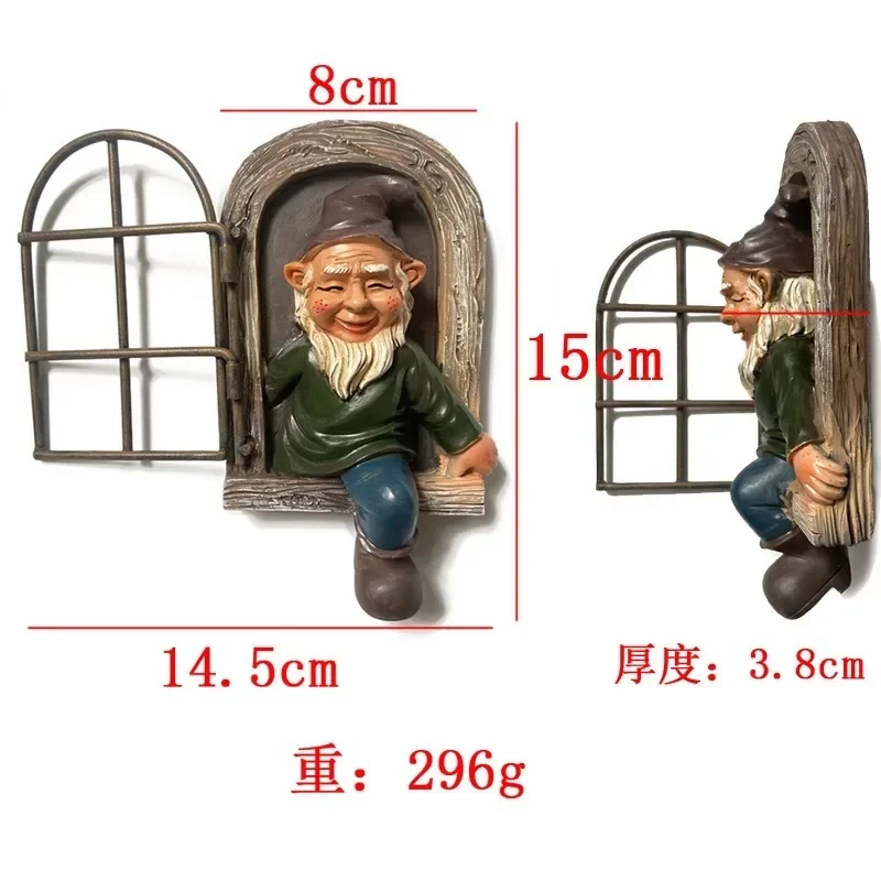 정원 재미있는 피규어 조각상 장식, 장난 꾸러기 고블린 송진 그놈 드워프 크리스마스 잔디 조각 장식 2024