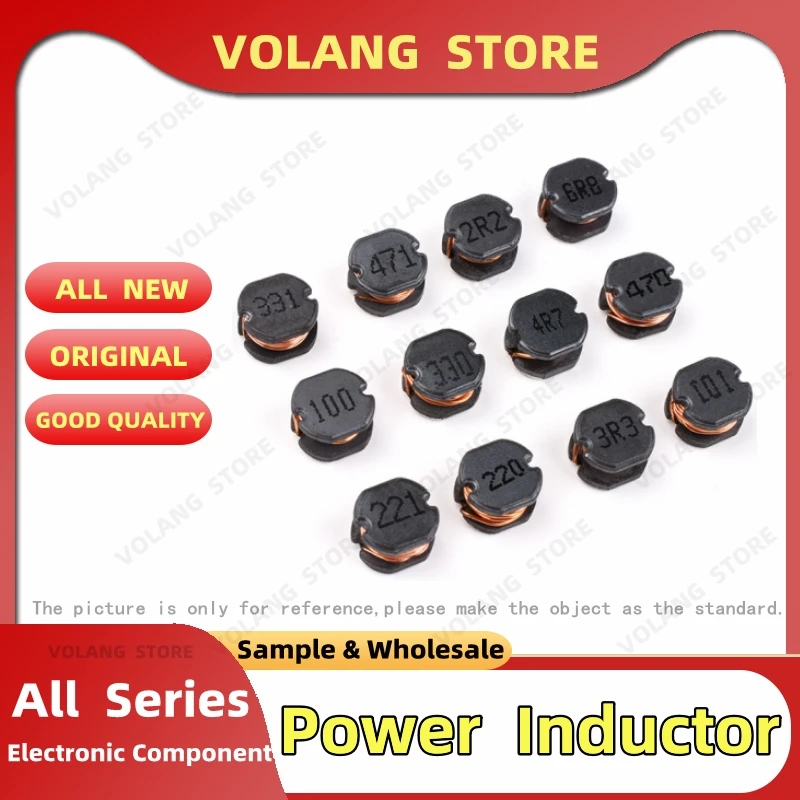 20pcs/Lot SMD Power Inductor CD43 1UH 1.5UH 2.2U 3.3U 4.7UH 6.8U 10U 15UH 22UH 33U 47UH 68UH 100UH 150UH 220UH 330 470 680UH 1MH