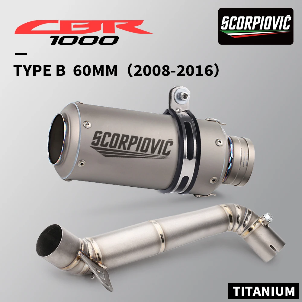 

Motorcycle exhaust system Titanium alloy middle link pipe for CBR1000RR 2008-2016 cbr1000rr cbr1000rr slip on