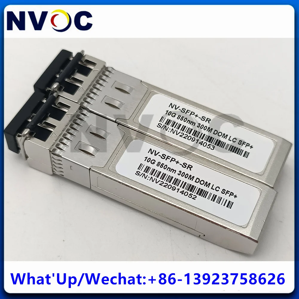 2 قطعة 10 جرام 850nm 300 متر متعدد الوضع MMF دوبلكس المزدوج LC SFP وحدة إرسال واستقبال الألياف متوافقة مع مع معالج نوفا ستار