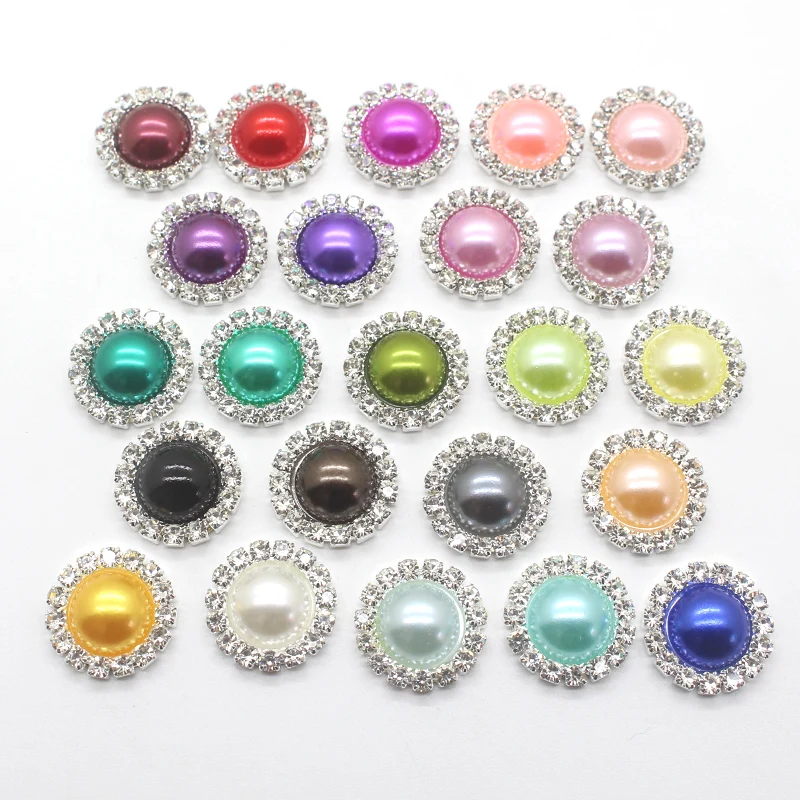 High-grade simple 10 pieces 16mm Diy wholesale price crystal pearl wedding jewelry accessories rhinestone crafts exquisite produ