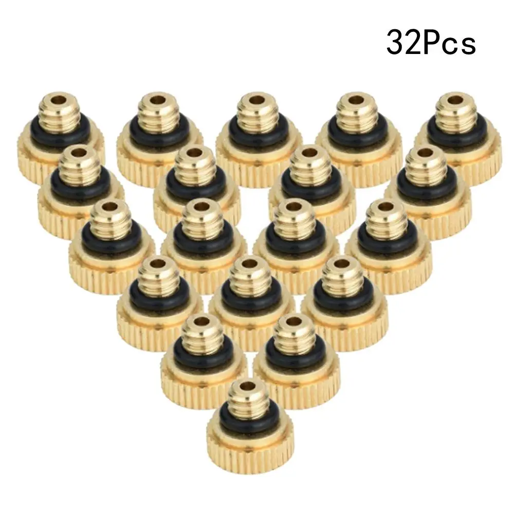 

32pcs Brass Nozzle Water Mister Misting Sprayer LowPressure Cooling System Parts AntiRust Durable EnergySaving