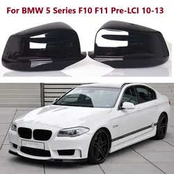 Original Design Style Gloss Black Car Side Rearview Mirror Shell Covers Cap For BMW 5 Series F10 F11 Pre-LCI 2010 2011 2012 2013